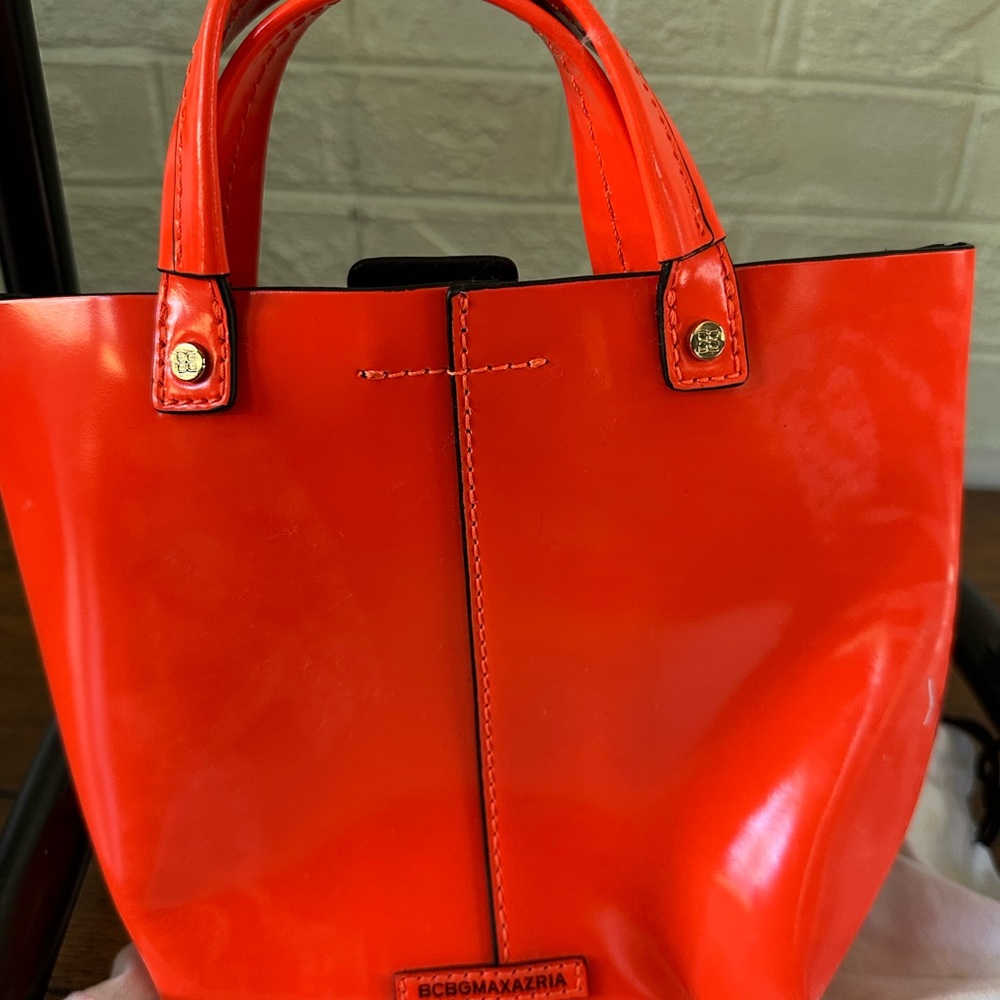 BCBGMaxAzria Mini Sienna Vibrant Orange Tote Bag